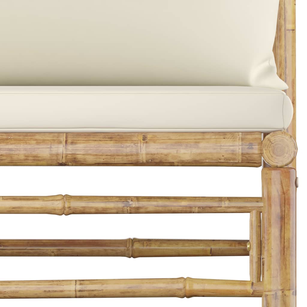12-Delige Loungeset Met Witte Kussens Bamboe