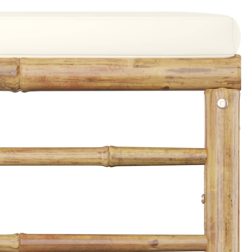 12-Delige Loungeset Met Witte Kussens Bamboe