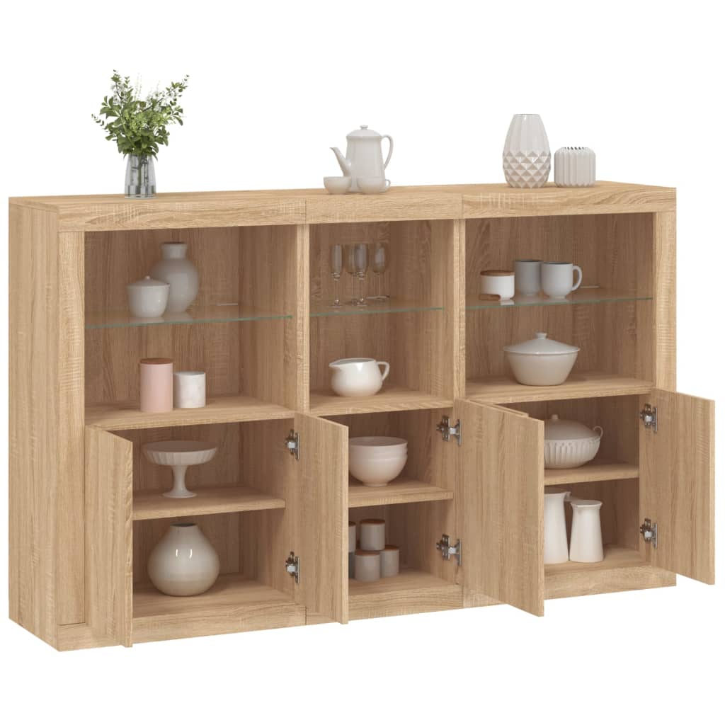 Dressoir Met Led-Verlichting 162X37X100 Cm