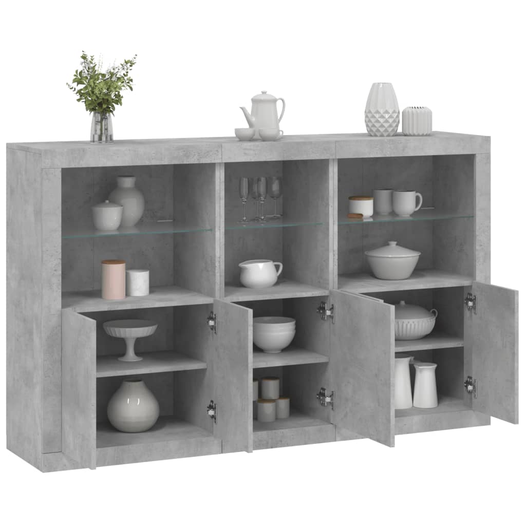 Dressoir Met Led-Verlichting 162X37X100 Cm