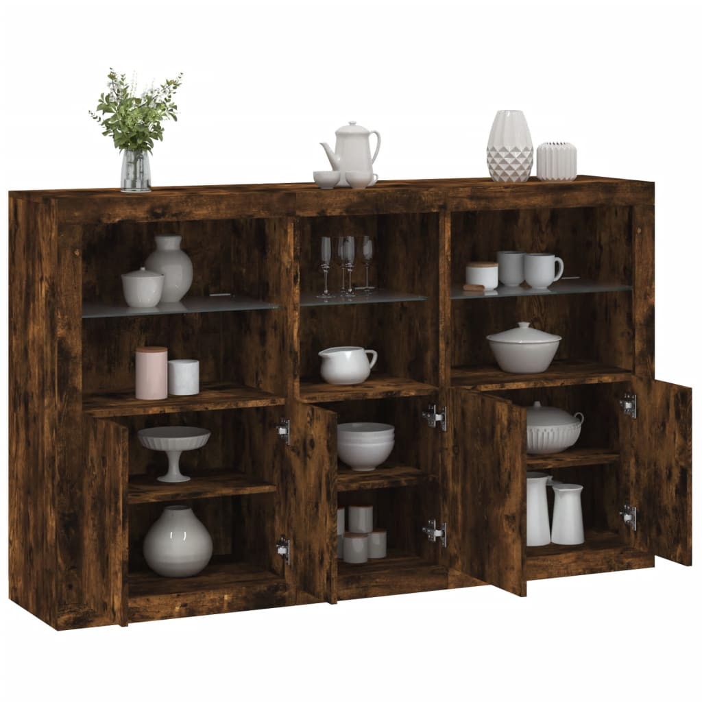 Dressoir Met Led-Verlichting 162X37X100 Cm