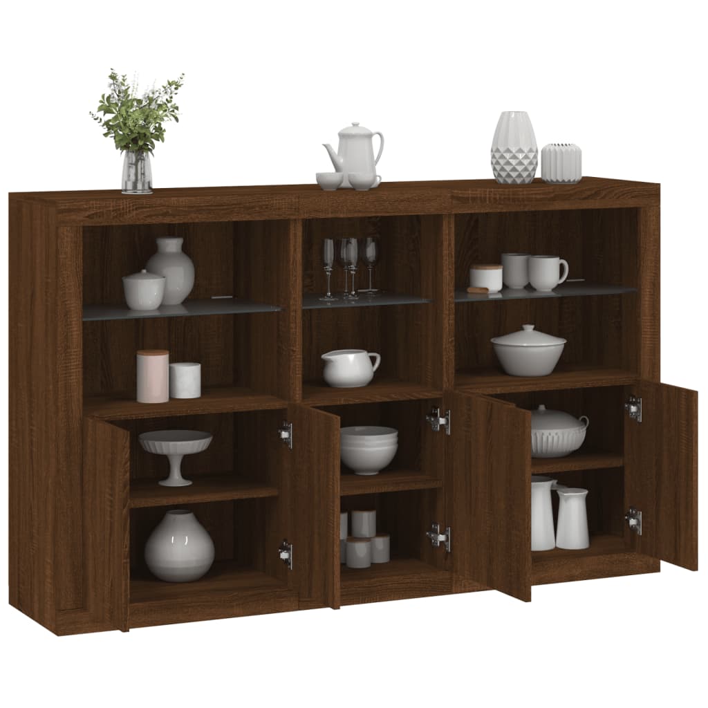 Dressoir Met Led-Verlichting 162X37X100 Cm