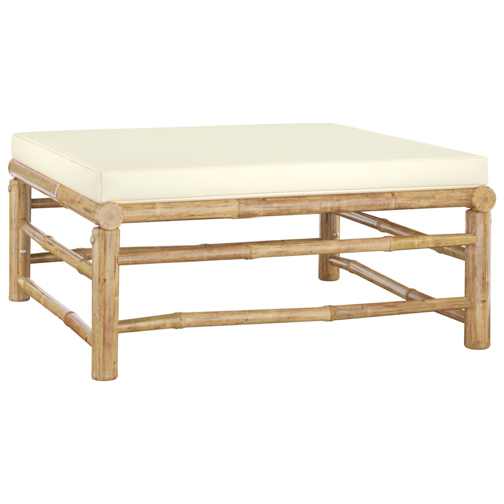 12-Delige Loungeset Met Witte Kussens Bamboe