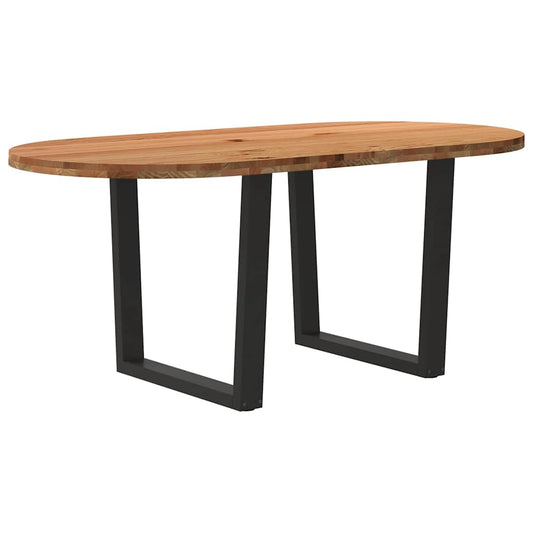 Eettafel Ovaal Massief Eikenhout Lichtbruin